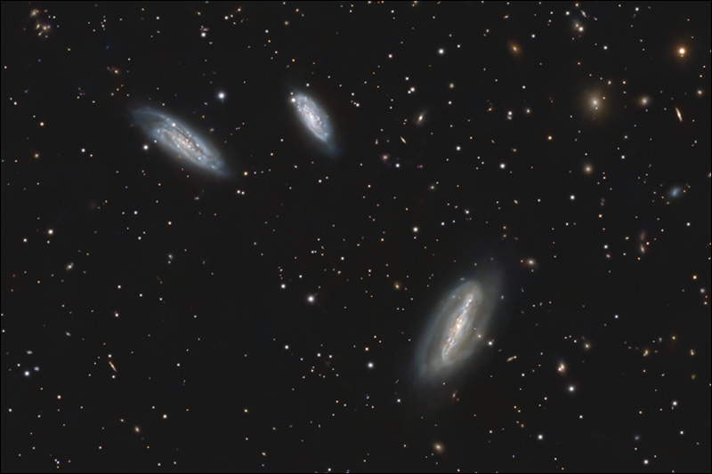 Galaxies NGC 7599, NGC 7590 and NGC 7582